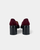Mocassins en daim bordeaux