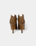 Bottines marron en cuir