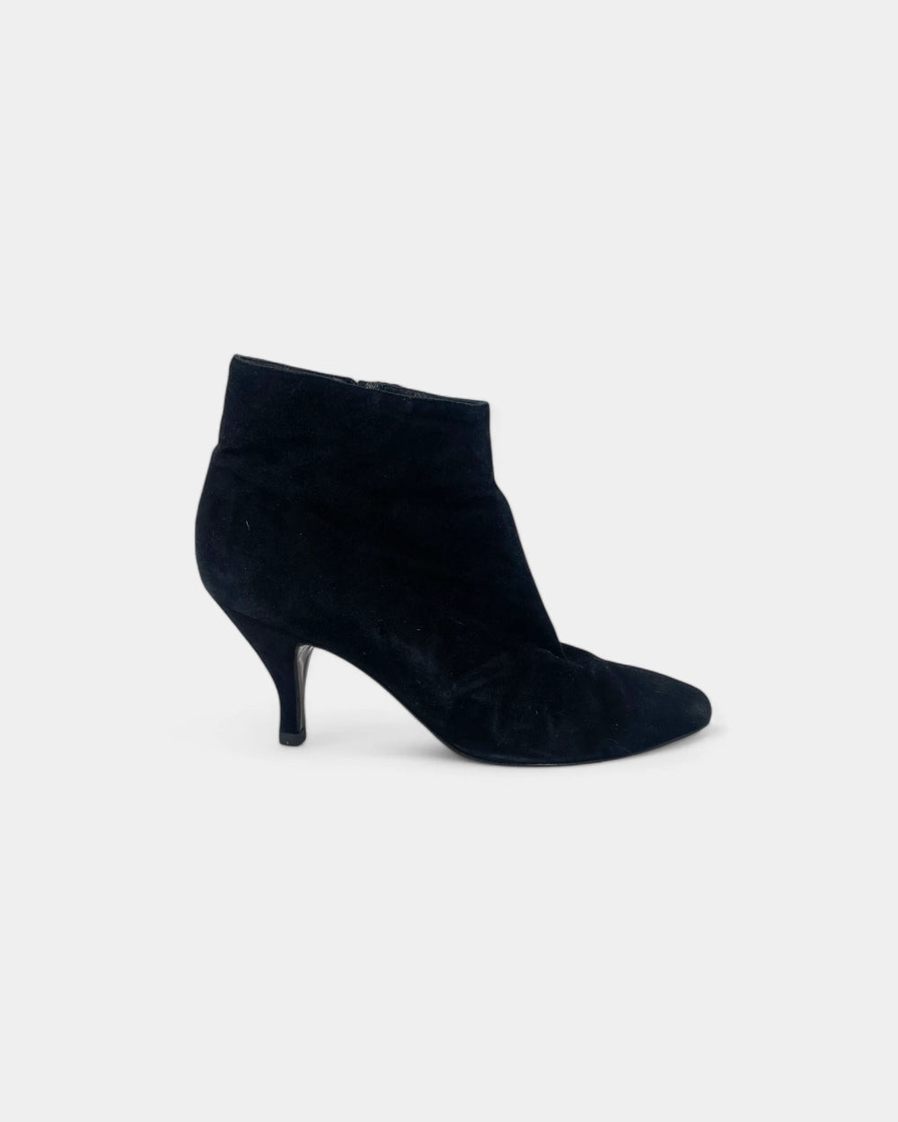 Black suede ankle boots