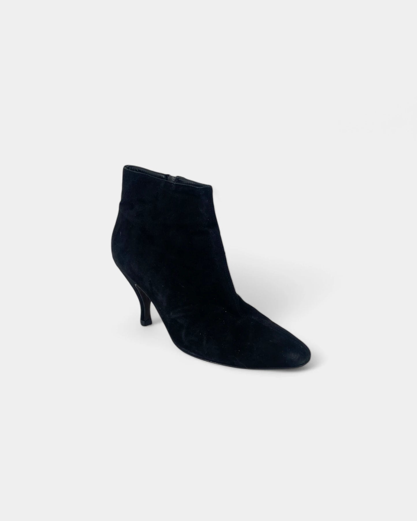 Black suede ankle boots