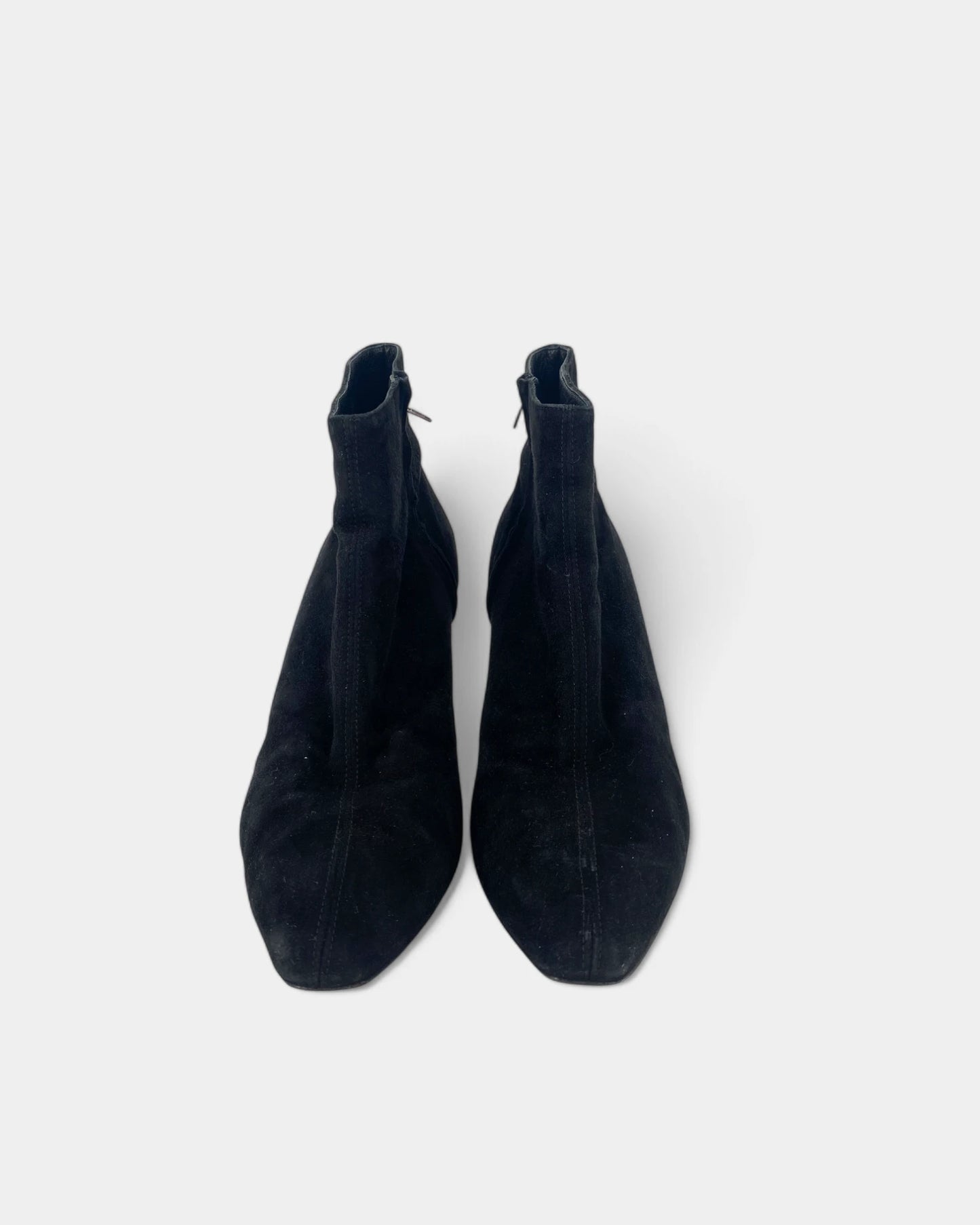Black suede ankle boots
