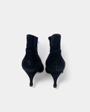 Bottines noires en daim