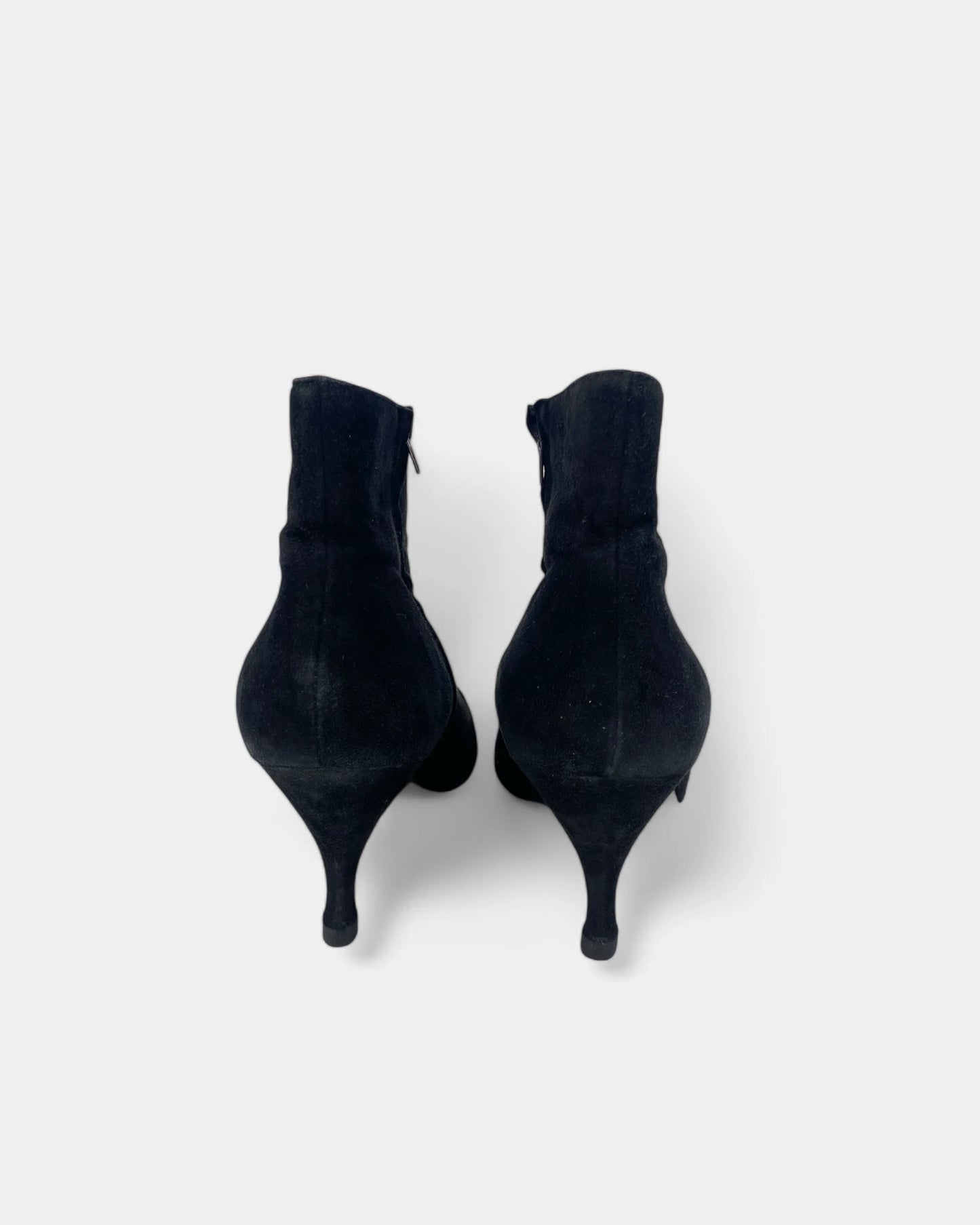 Black suede ankle boots