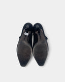 Bottines noires en daim