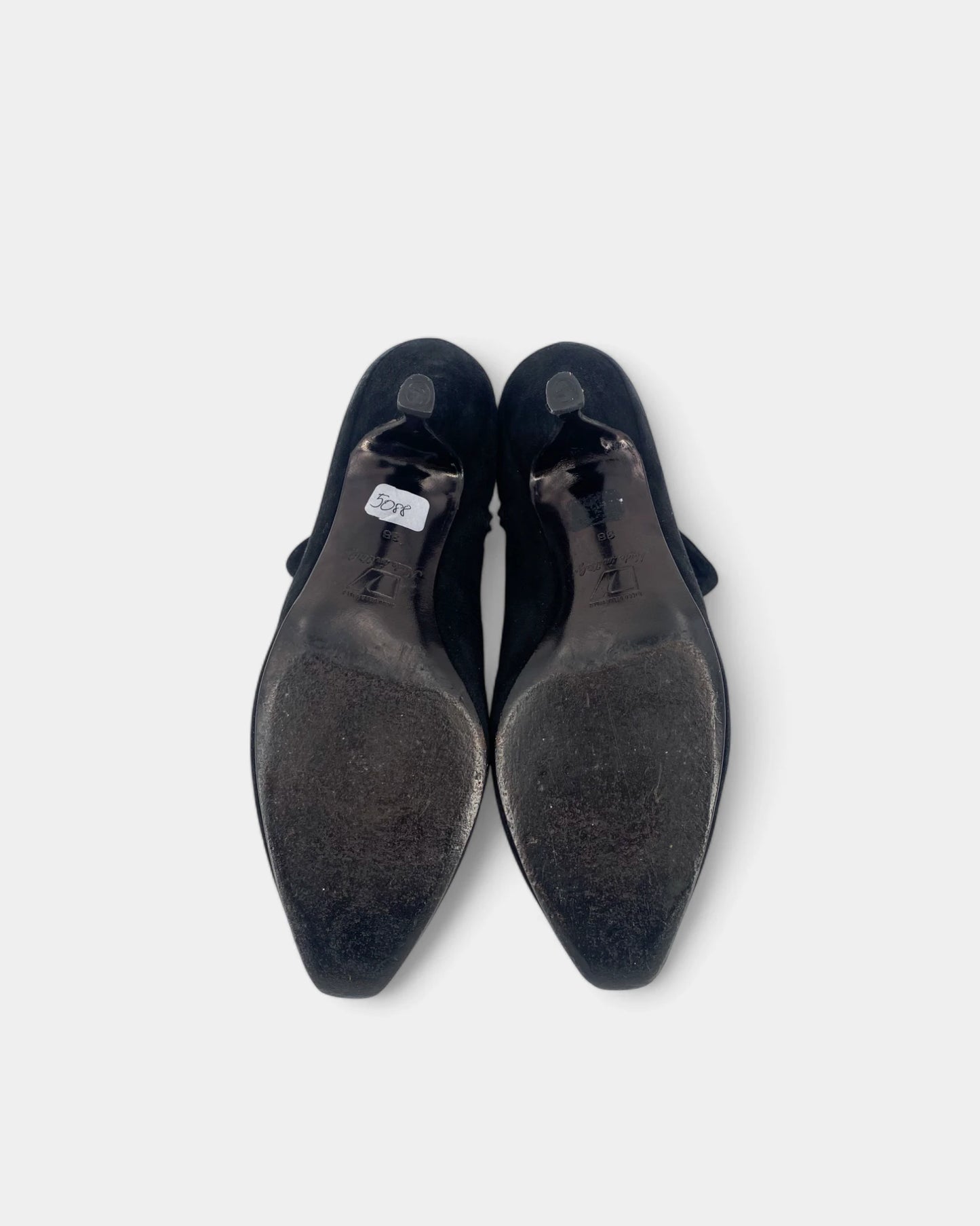 Black suede ankle boots