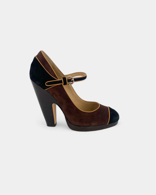 Escarpins en daim marron - 37 EU / 7 US