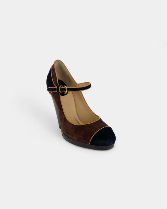 Escarpins en daim marron - 37 EU / 7 US