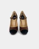 Escarpins en daim marron