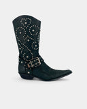 Santiags noires cloutées