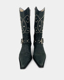 Santiags noires cloutées