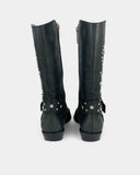 Santiags noires cloutées