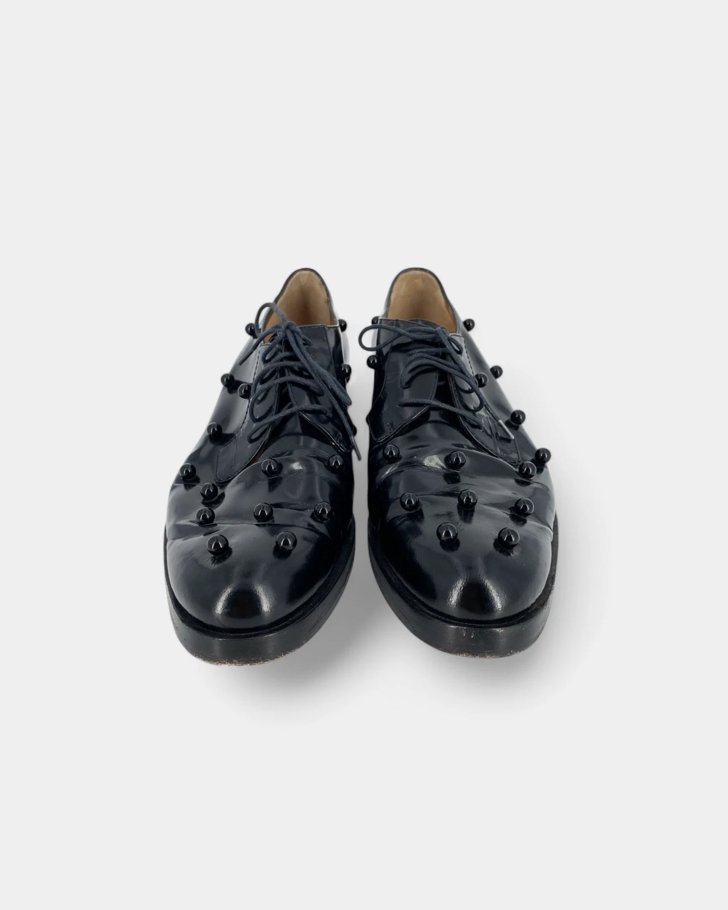 Mocassins noirs ornés de billes noires - 39 EU / 9 US