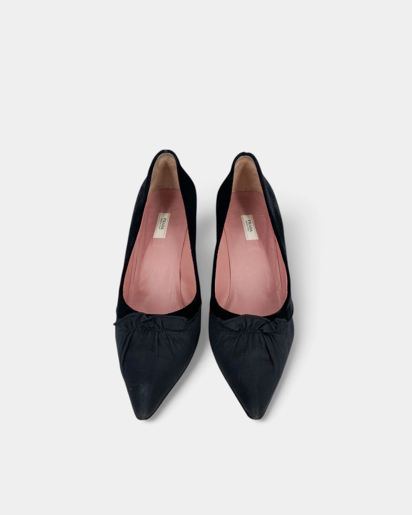 Escarpins noirs en velours et satin - 37 EU / 7 US