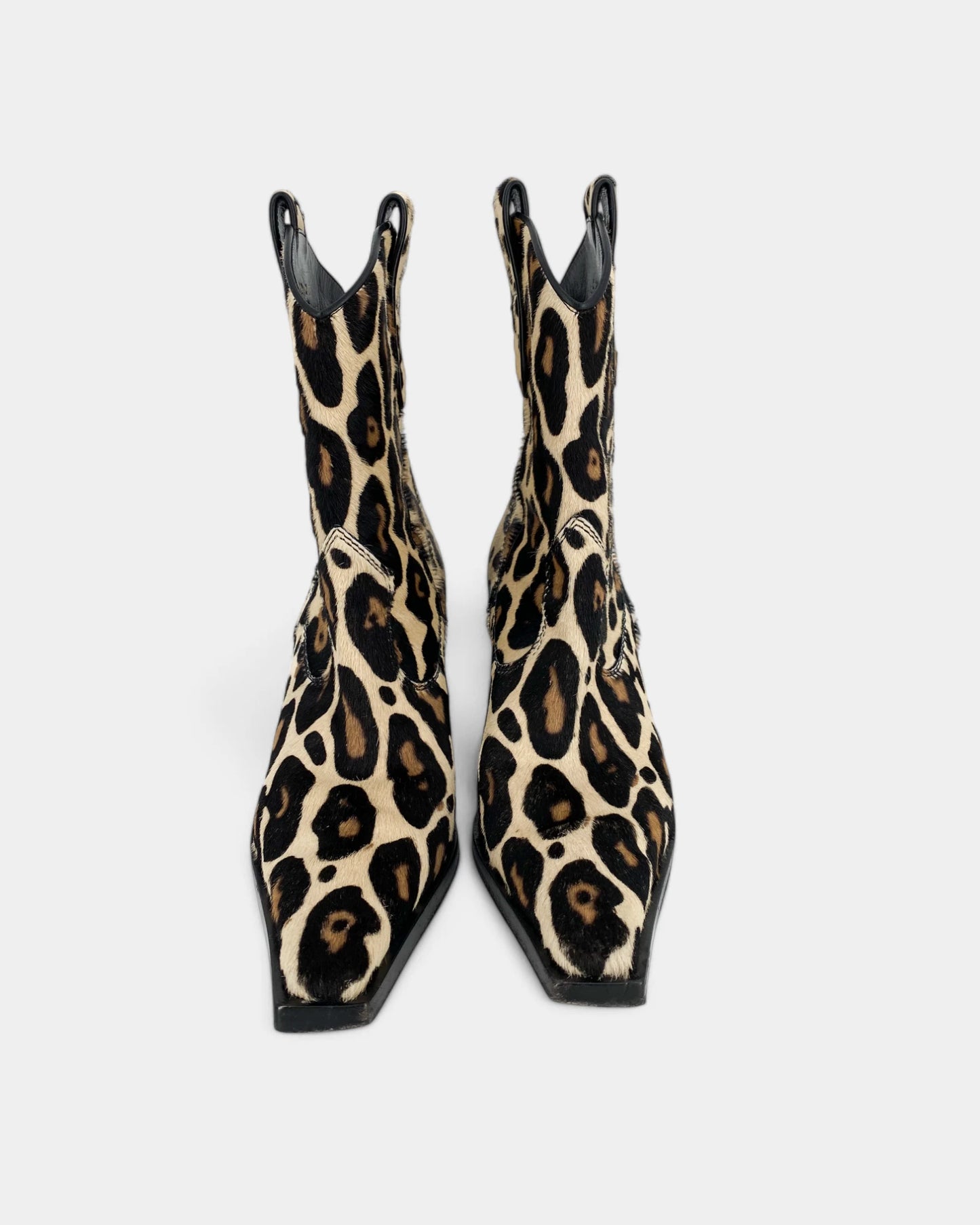 Leopard print ankle boots