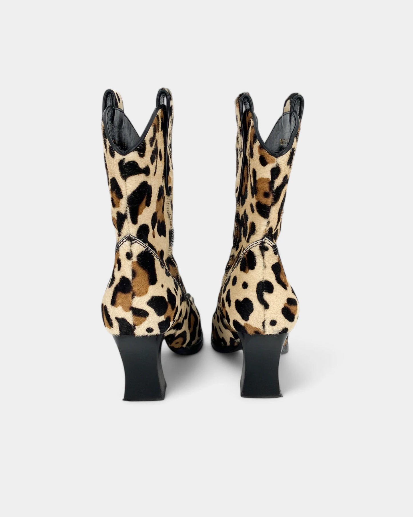 Leopard print ankle boots