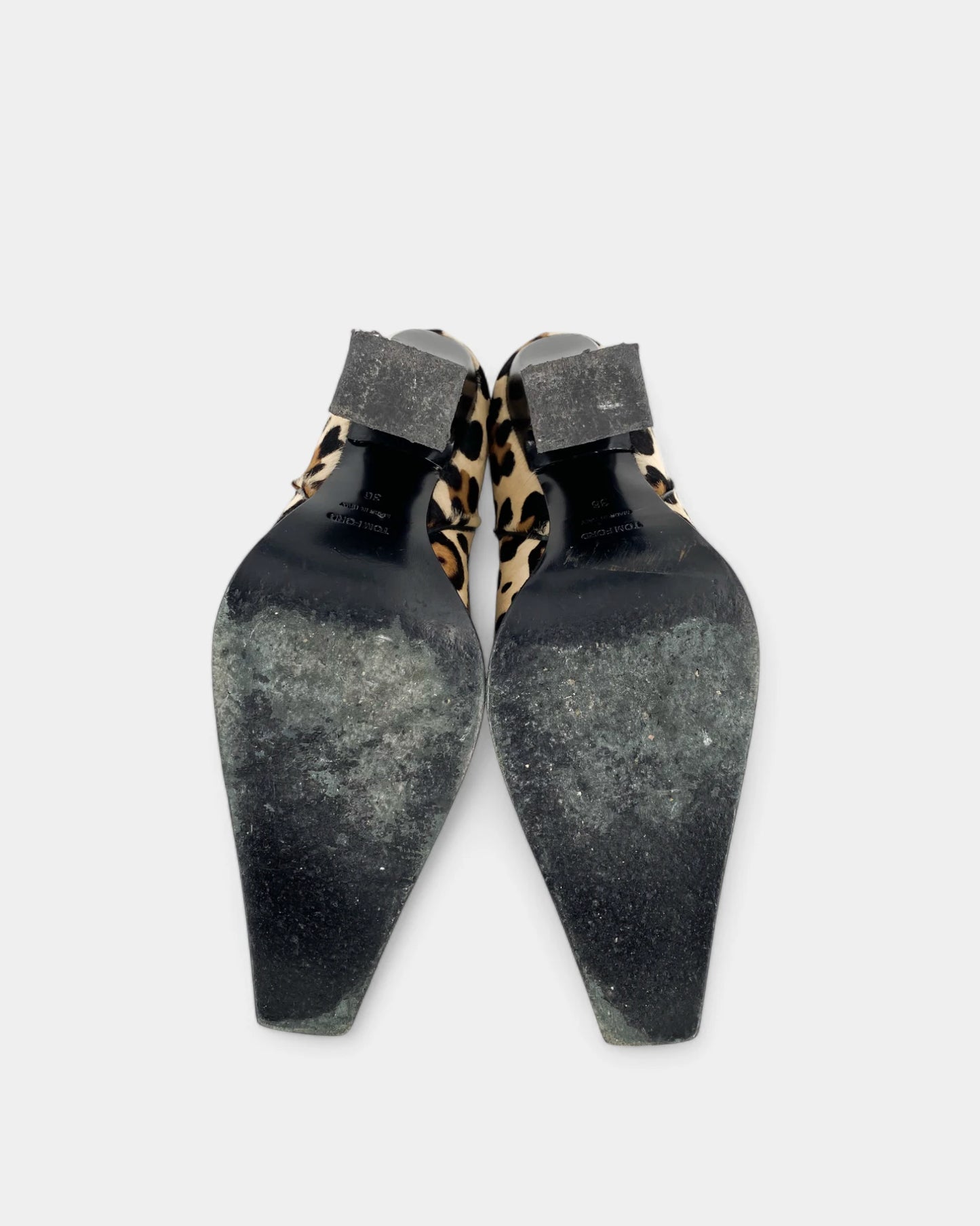 Leopard print ankle boots