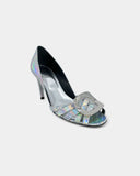 Silver heeled sandals - 39 EU / 8 US