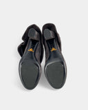 Bottes à revers en daim gris