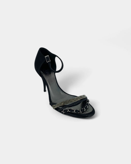 Sandales noires à talons - 36.5 EU / 6.5 US
