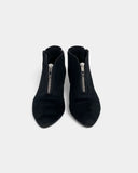 Black ankle boots with zip