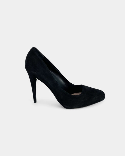 Escarpins noirs en suède - 39 EU / 9 US