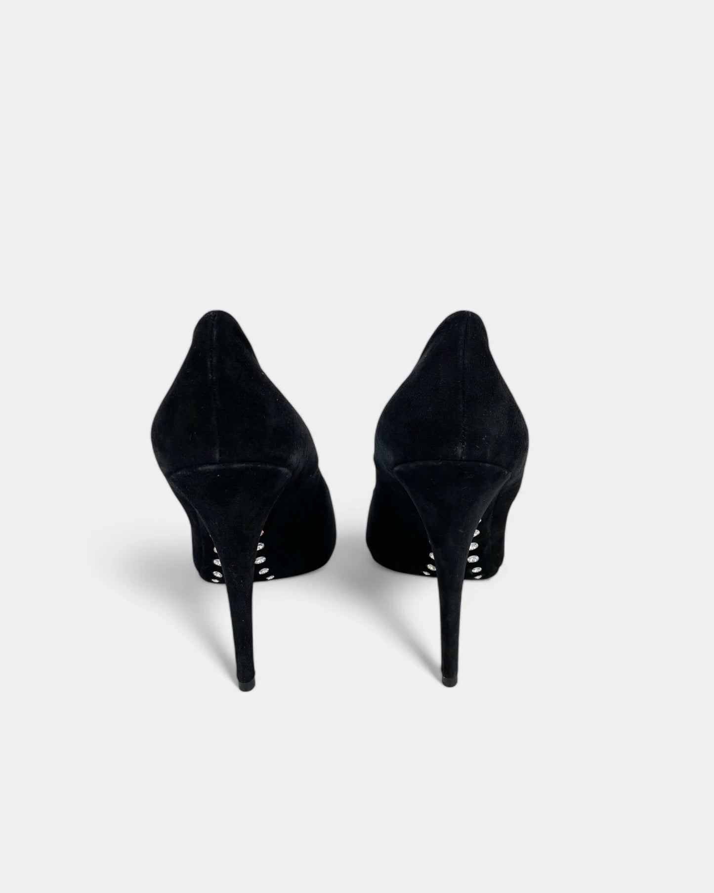 Escarpins noirs en suède - 39 EU / 9 US