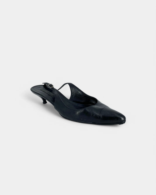 Slingbacks noires - 37.5 EU / 7.5 US