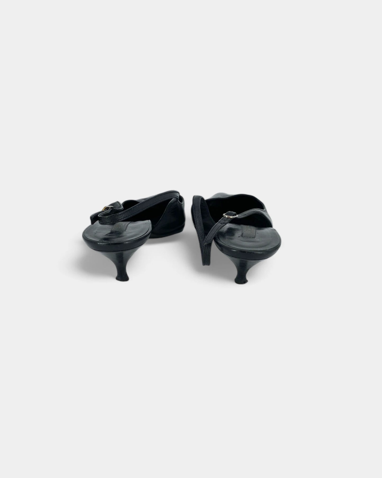 Slingbacks noires - 37.5 EU / 7.5 US