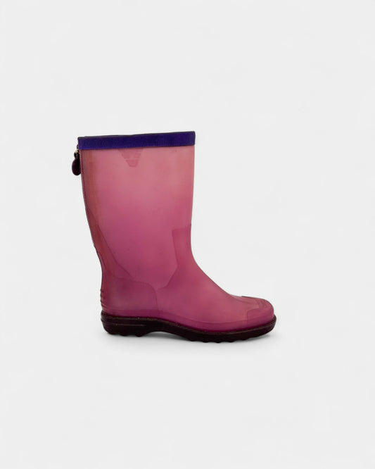 Bottes en caoutchouc rose