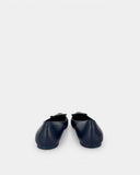 Ballerines souris en cuir marine