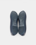 Ballerines souris en cuir marine