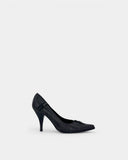 Escarpins en cuir effet vieilli à zip