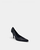 Escarpins en cuir effet vieilli à zip