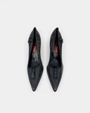 Escarpins en cuir effet vieilli à zip