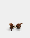 White leather heels