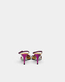 Sandales slingback en raphia tressé à fleurs