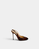 Escarpins slingback marron glacé
