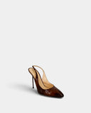 Escarpins slingback marron glacé