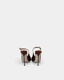 Escarpins slingback marron glacé