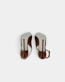 Escarpins slingback marron glacé