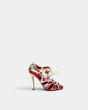 Sandales à talons imprimé floral