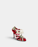Sandales à talons imprimé floral