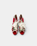 Sandales à talons imprimé floral