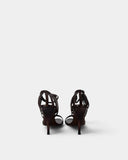 Sandales à talons en cuir brun