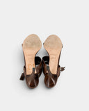 Sandales à talons et bride zippée