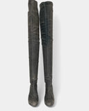 Cuissardes en daim gris