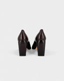 Escarpins en cuir chocolat