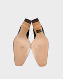 Escarpins en cuir chocolat