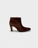 Bottines en daim marron