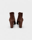 Bottines en daim marron